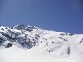 Vue sur l'aiguille rouge ski Aux Arcs